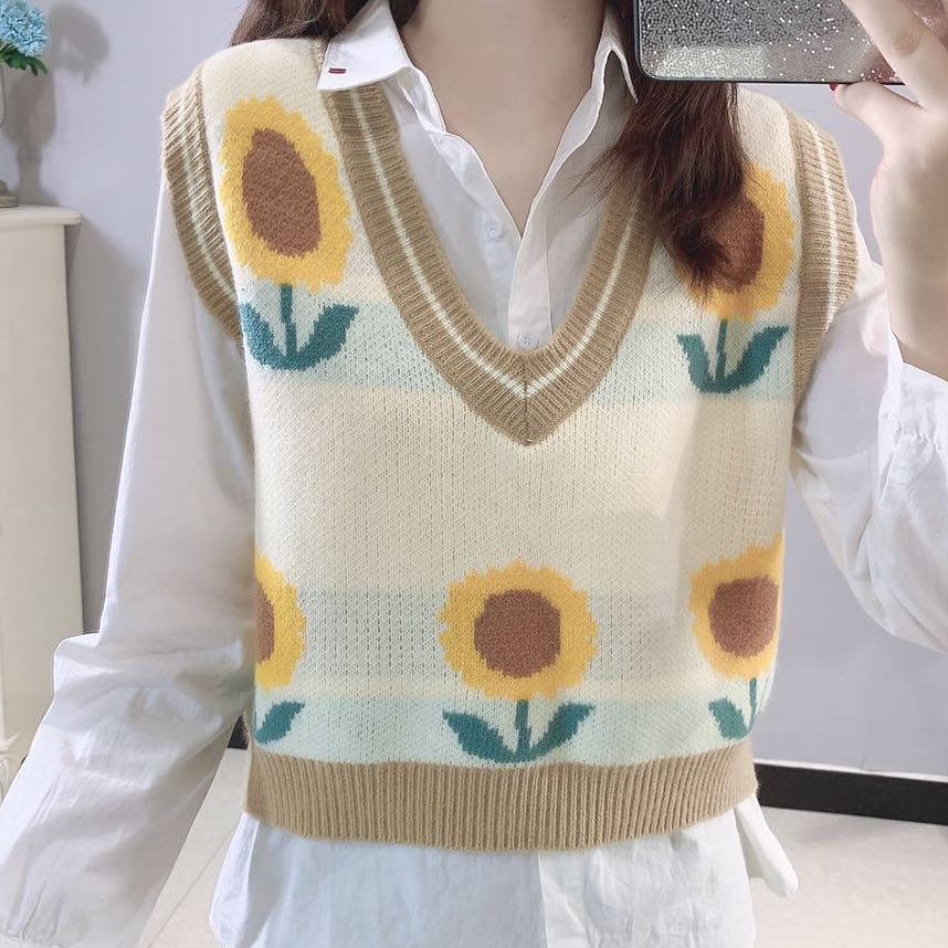 Sunflower Sweater Vest (3 Colors)