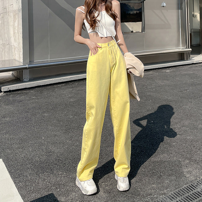 Color Pop Straight Leg Jeans (4 Colors)