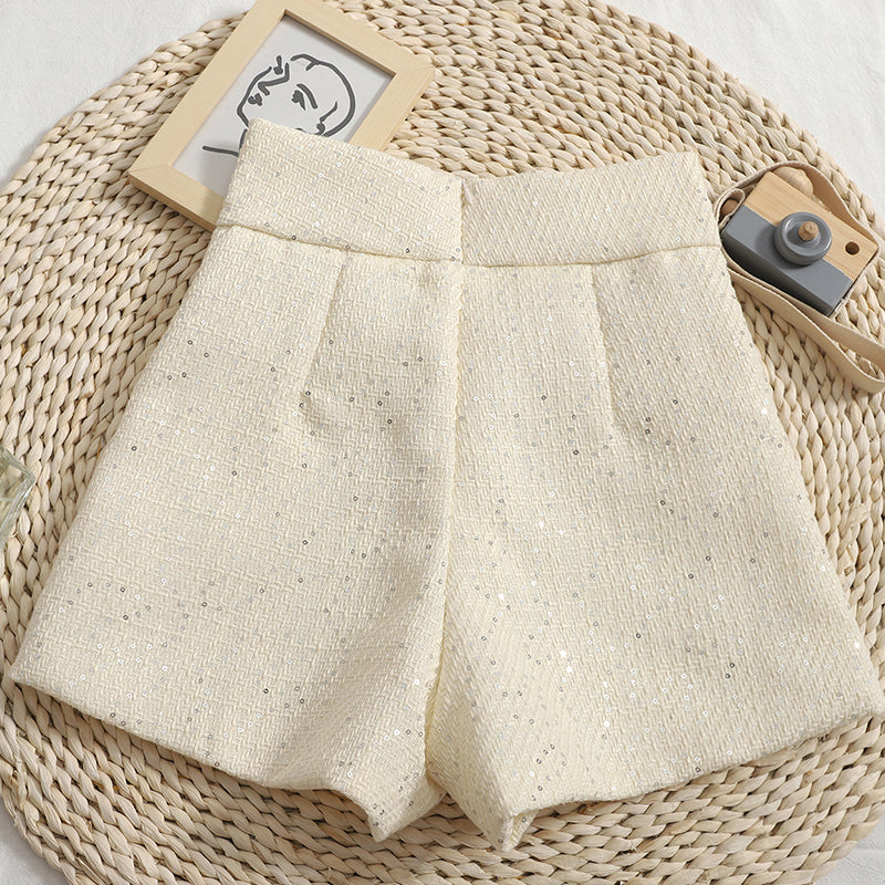 Tailored Tweed Sequin Shorts (2 Colors)
