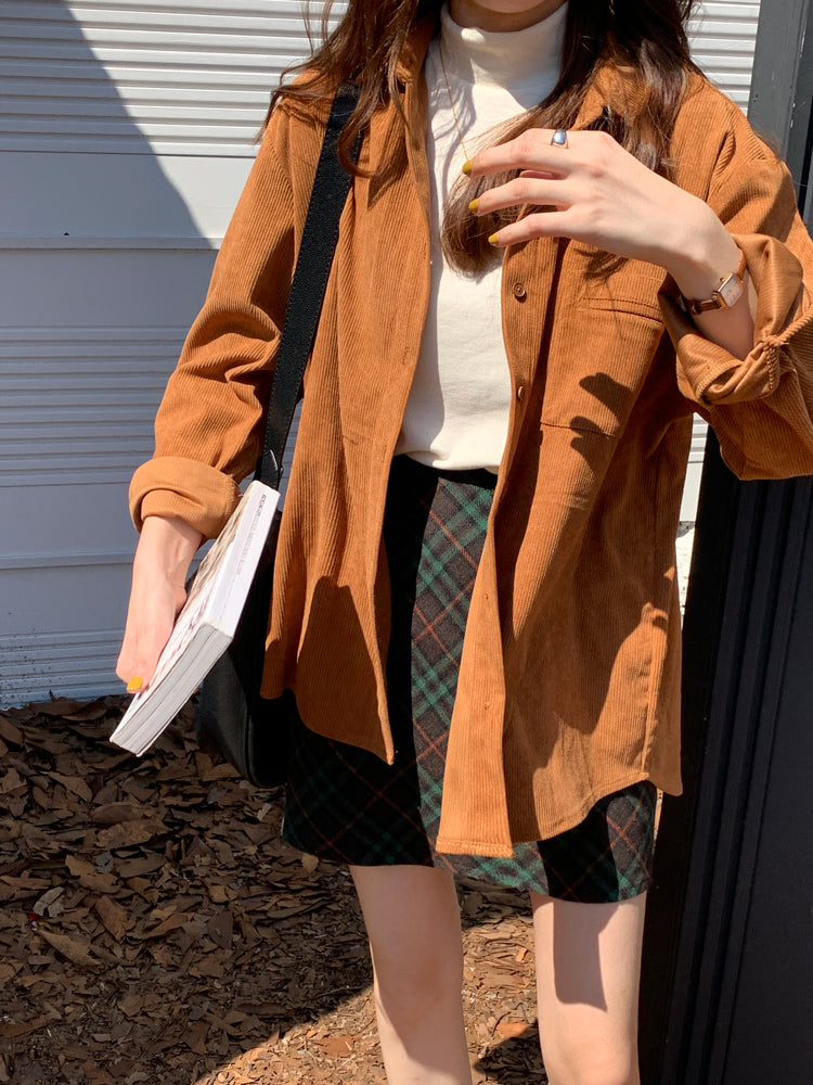 Corduroy Button Up Shirt (6 Colors)