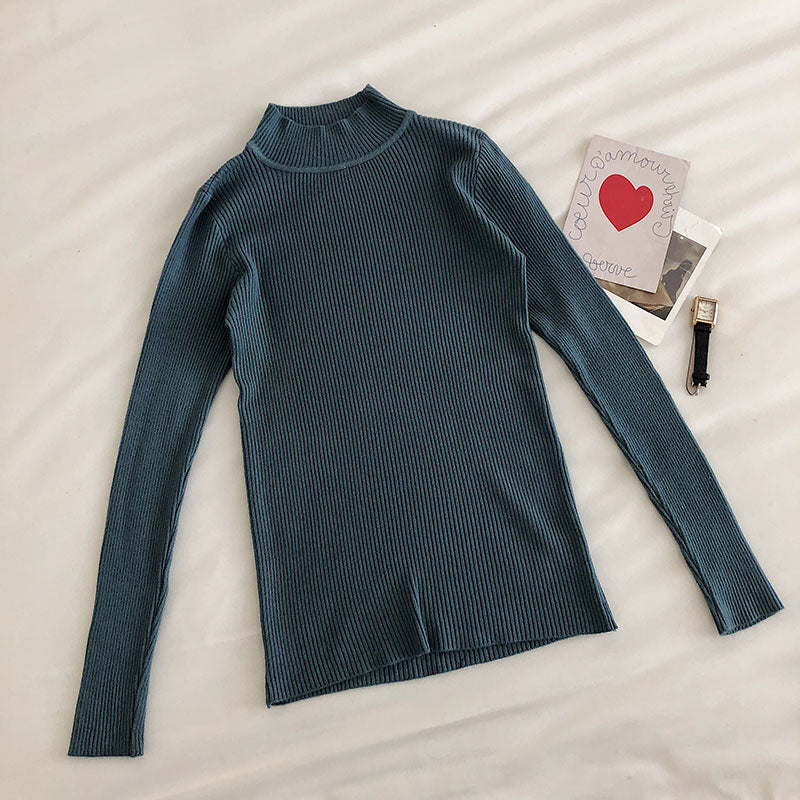 Basic Mock Neck Sweater (14 Colors)