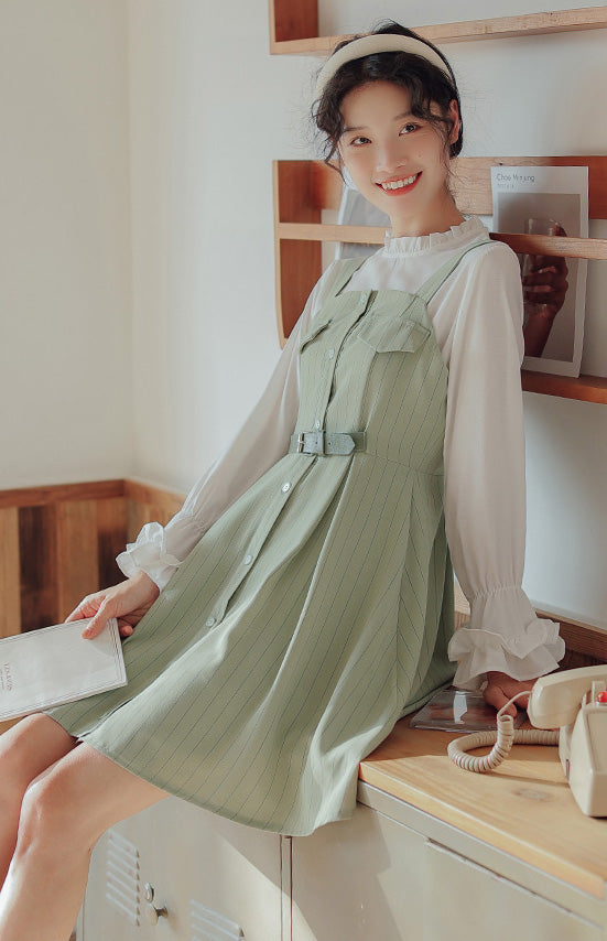 Button Up Stripe Mini Dress (3 Colors)