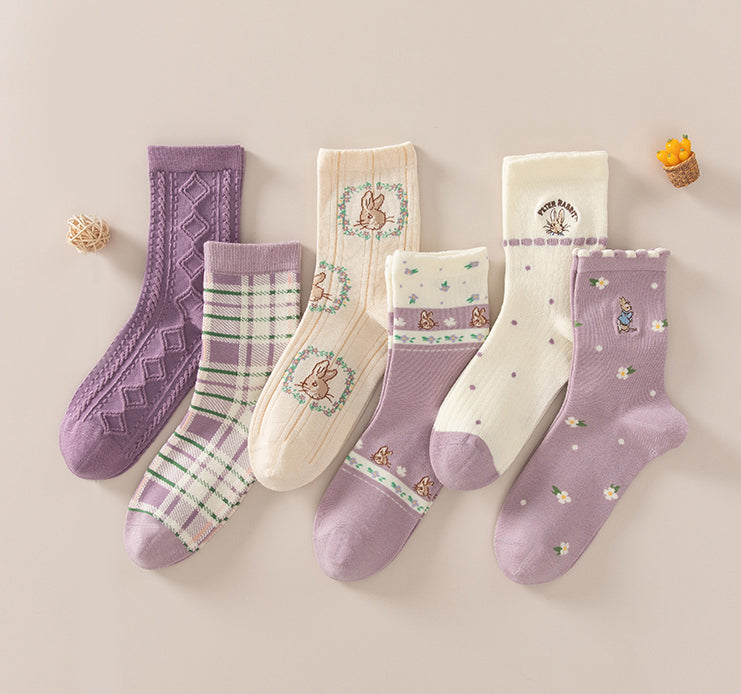 Peter Rabbit Socks Gift Box (Purple)