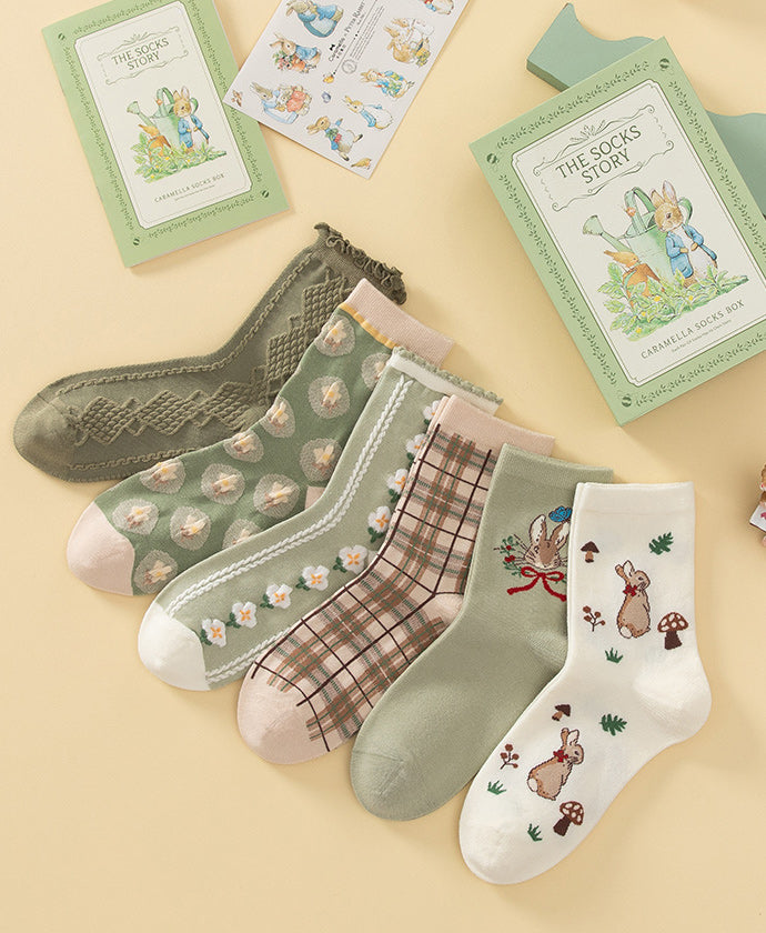 Peter Rabbit Socks Gift Box (Green)