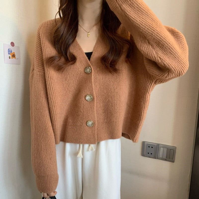 Basic Ribbed Knit Cardigan (6 Colors)