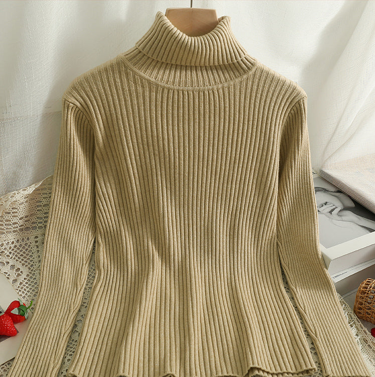 Chunky Ribbed Turtleneck Sweater (15 Colors)
