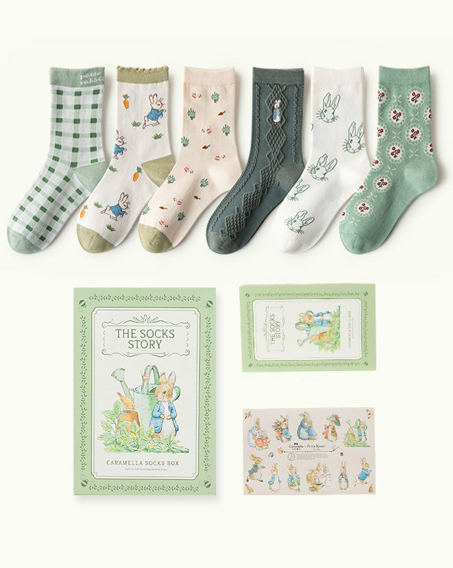 Peter Rabbit Socks Gift Box (Green)