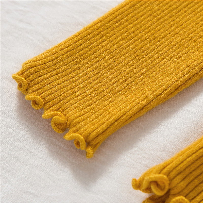 Basic Frilly Mock Neck Sweater (9 Colors)