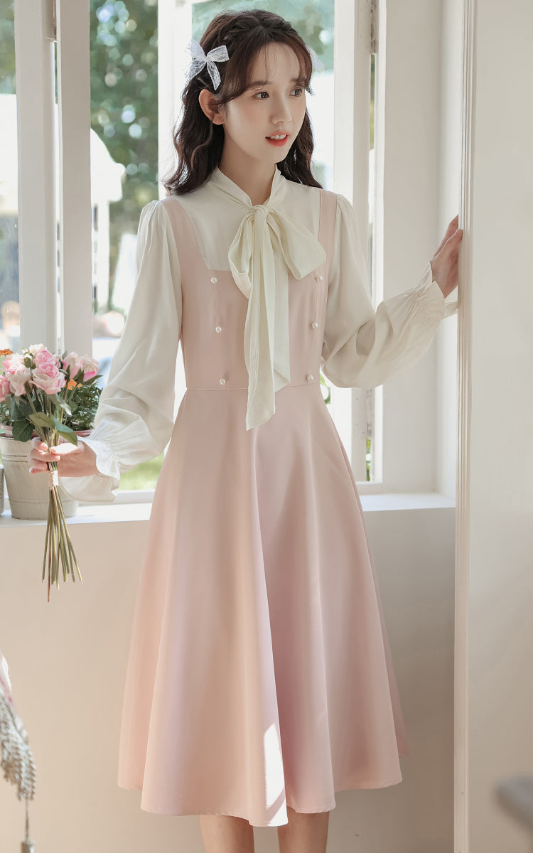 Missy Tie Neck Midi Dress (2 Colors)