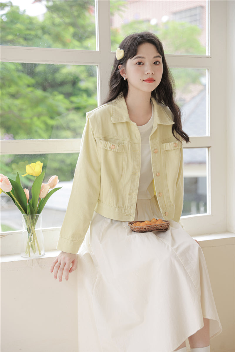 Sunny Days Denim Jacket (Yellow)