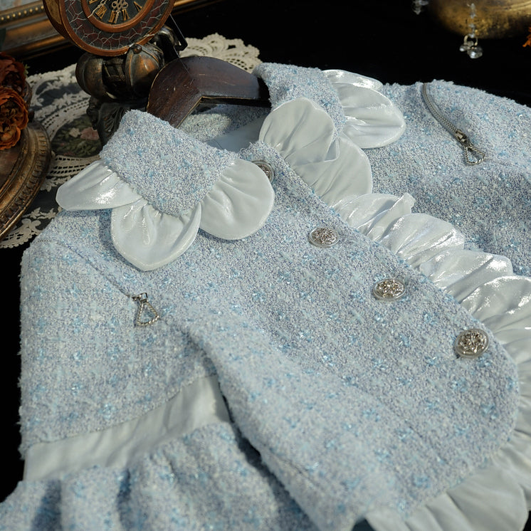 Scallop Tweed Jacket / Skirt (Blue)