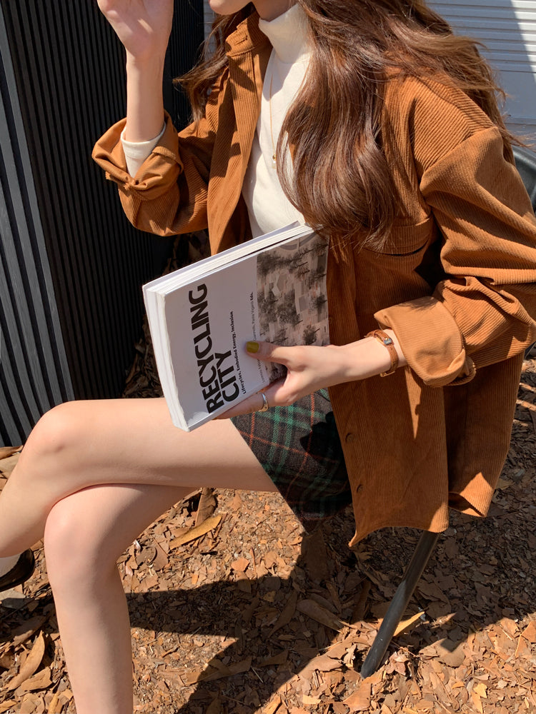 Corduroy Button Up Shirt (6 Colors)