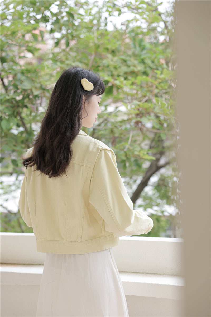 Sunny Days Denim Jacket (Yellow)
