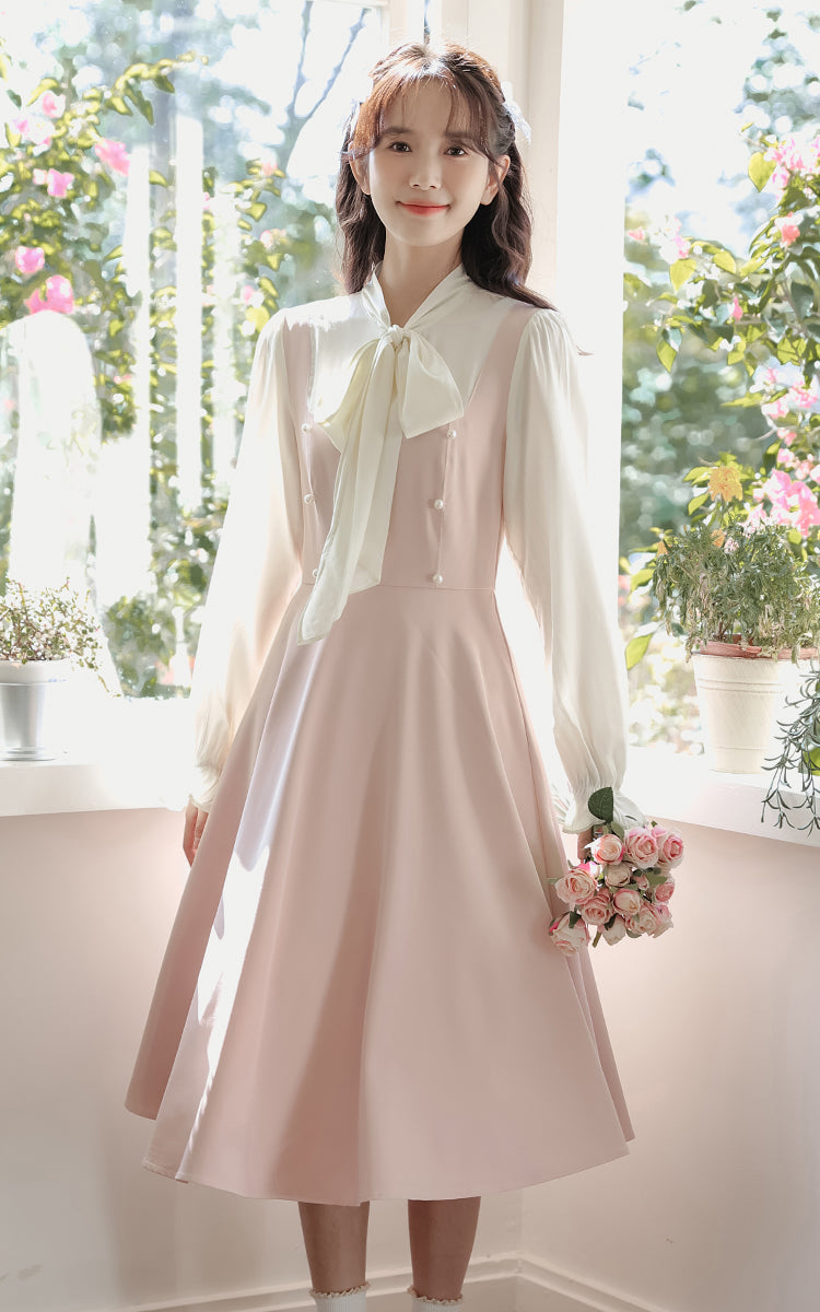 Missy Tie Neck Midi Dress (2 Colors)