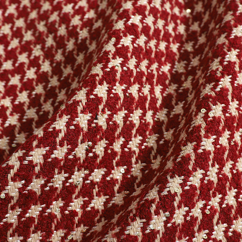 Houndstooth Tweed Mini Skirt (2 Colors)
