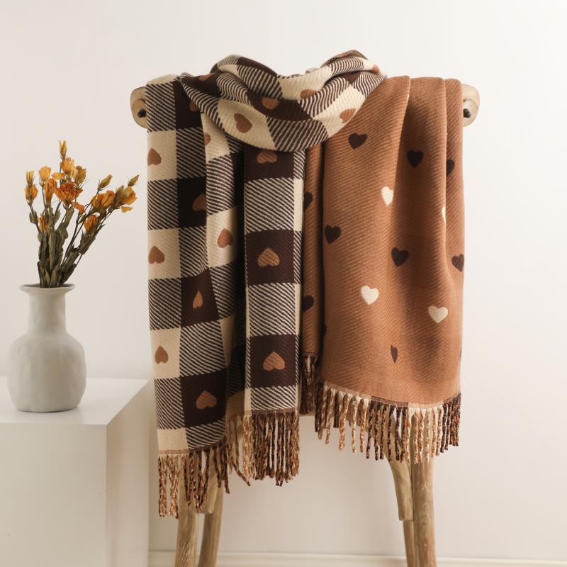 Heart Checkerboard Scarf (2 Colors)