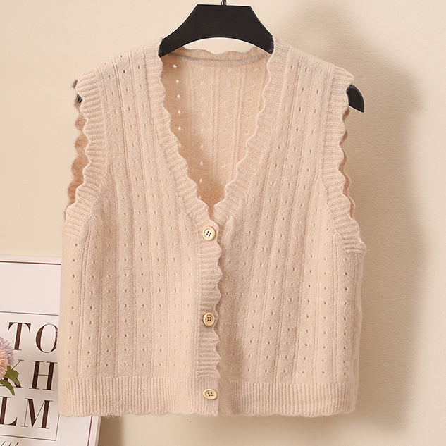 Scallop Trim Vest (10 Colors)