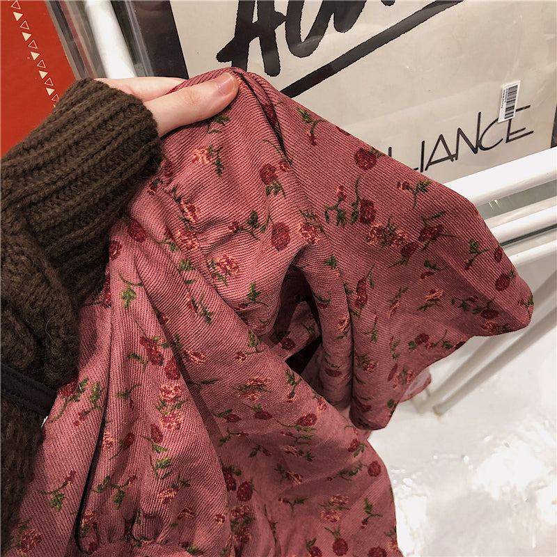 Rose Corduroy Tiered Midi Skirt (3 Colors)
