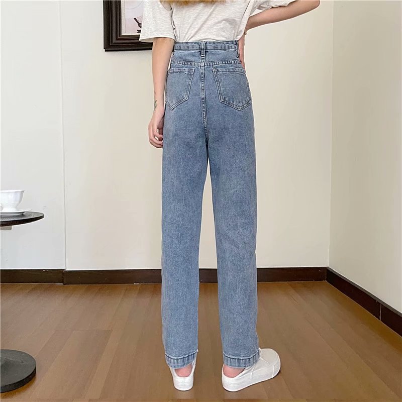 Butterfly Embroidered Jeans (Medium Blue)