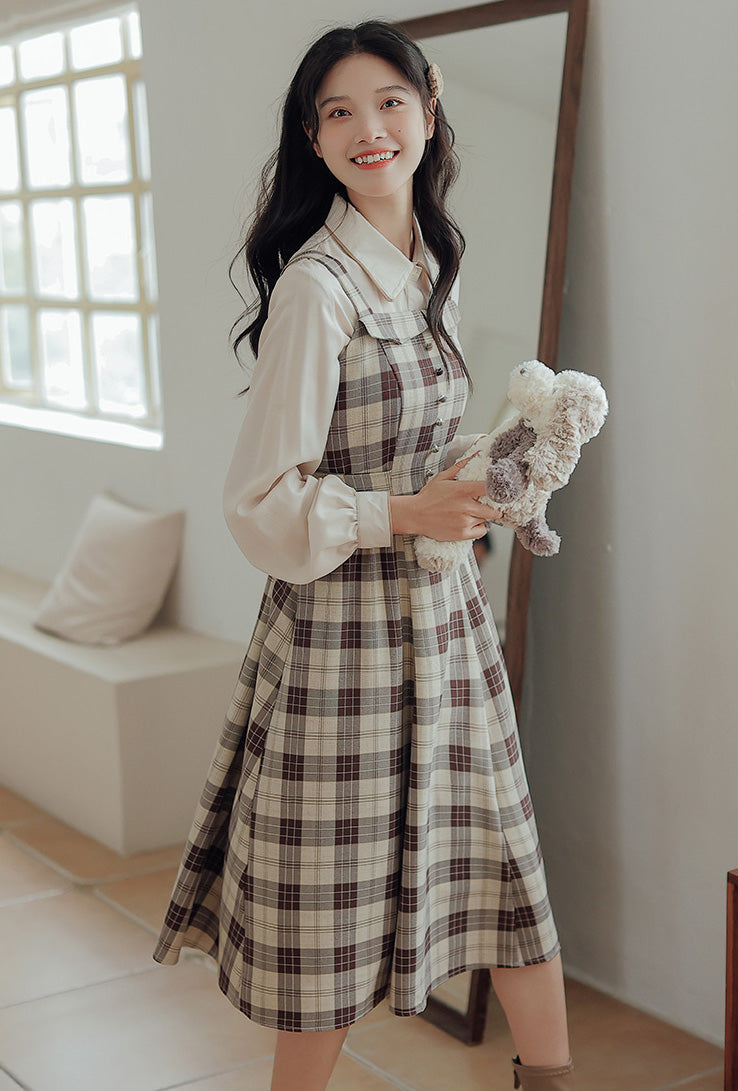 Plaid Cami Swing Dress (2 Colors)
