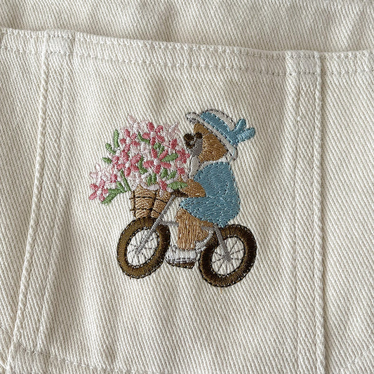 Bear Delivery Overalls (White)