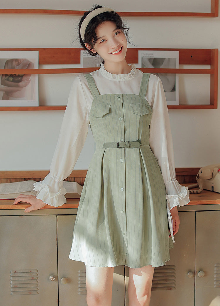 Button Up Stripe Mini Dress (3 Colors)