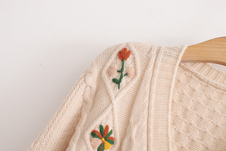 Fall Florals Embroidered Cardigan (3 Colors)