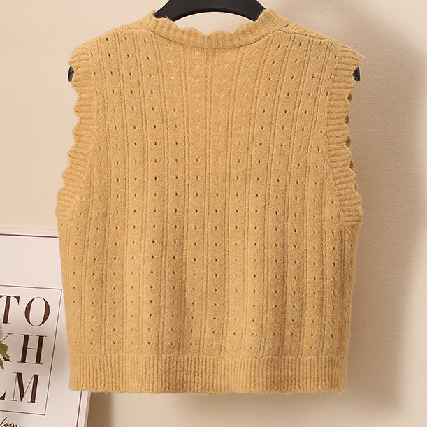 Scallop Trim Vest (10 Colors)