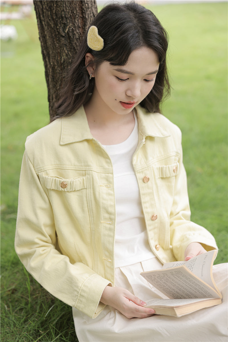 Sunny Days Denim Jacket (Yellow)