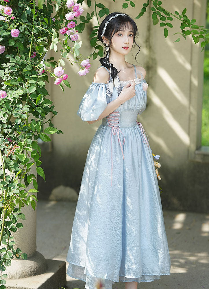 Ella Rose Midi Dress (Blue)