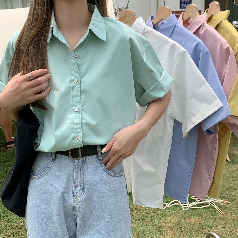 Basic Button Up Shirt (5 Colors)