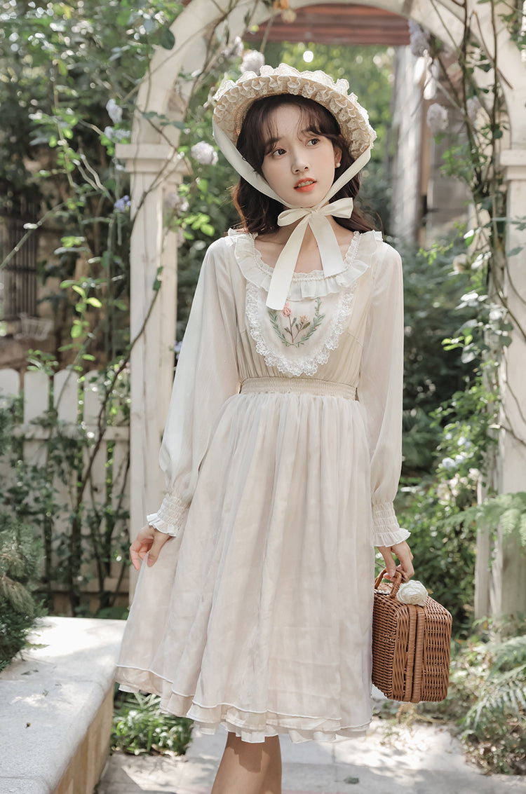 Garden Fairy Petticoat Dress (Cream)