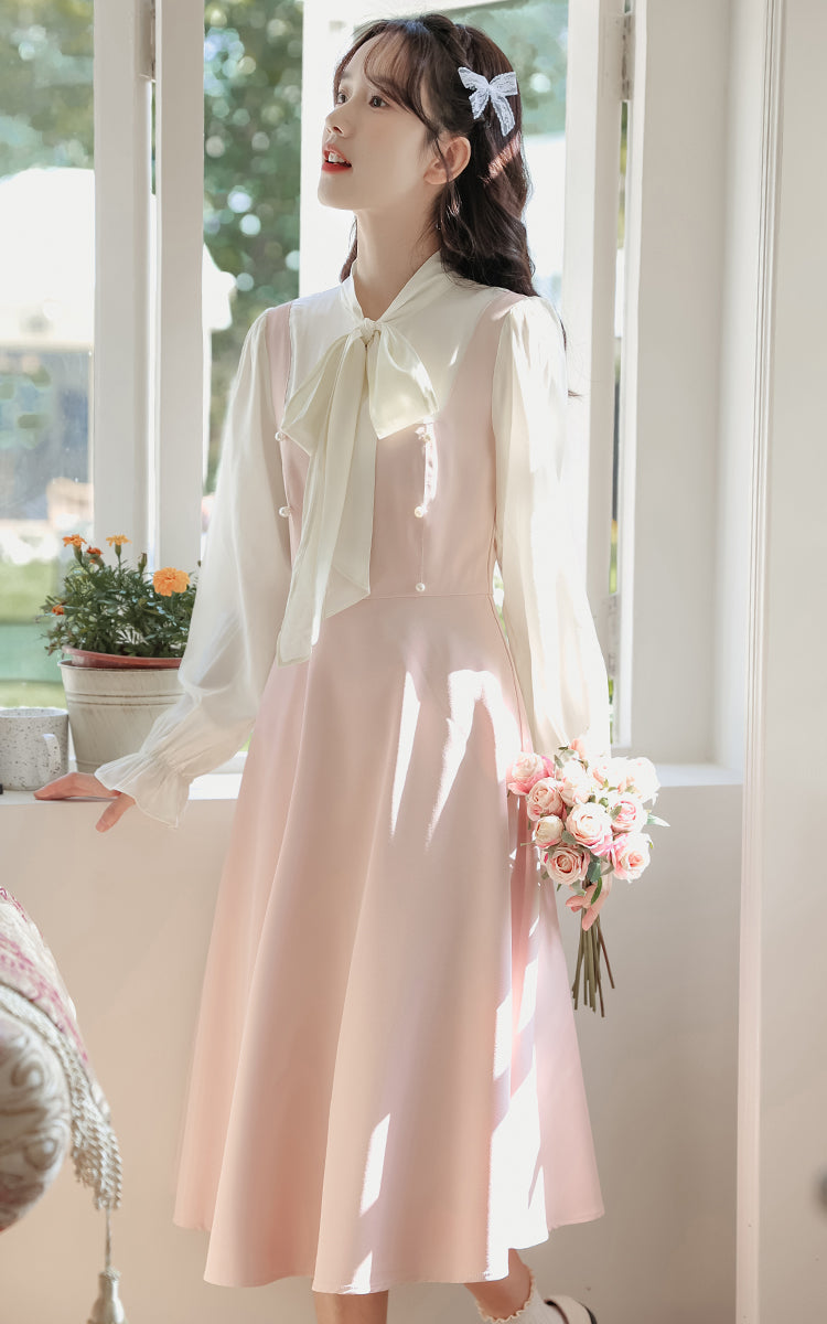 Missy Tie Neck Midi Dress (2 Colors)