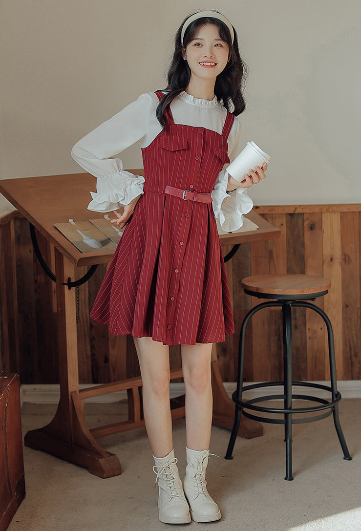 Button Up Stripe Mini Dress (3 Colors)