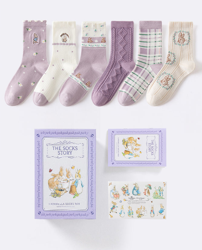 Peter Rabbit Socks Gift Box (Purple)