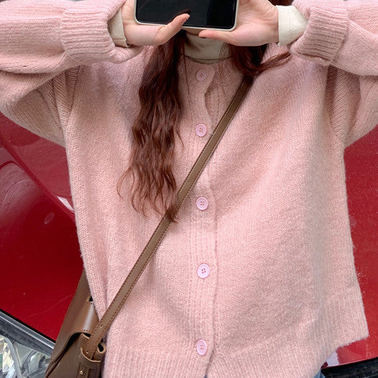 Pastel Round Neck Cardigan (4 Colors)