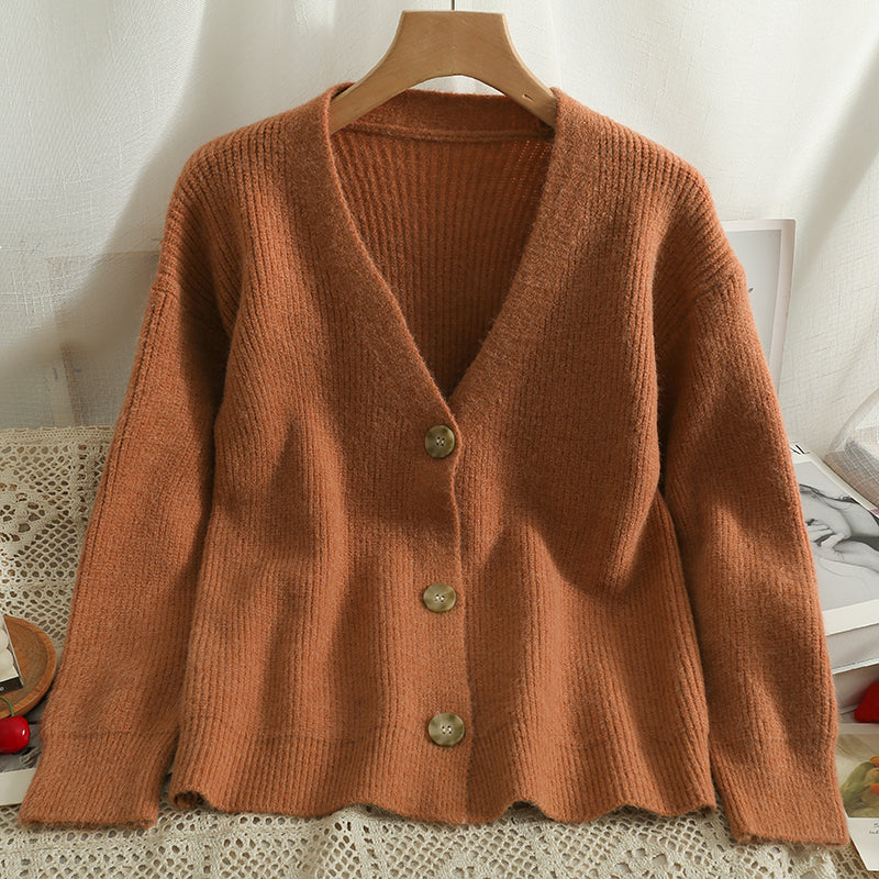 Basic Ribbed Knit Cardigan (6 Colors)