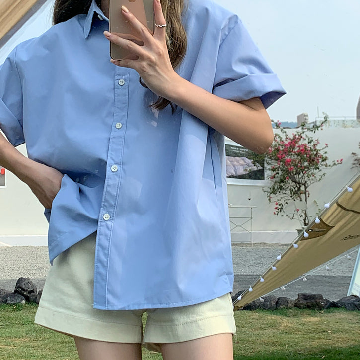 Basic Button Up Shirt (5 Colors)