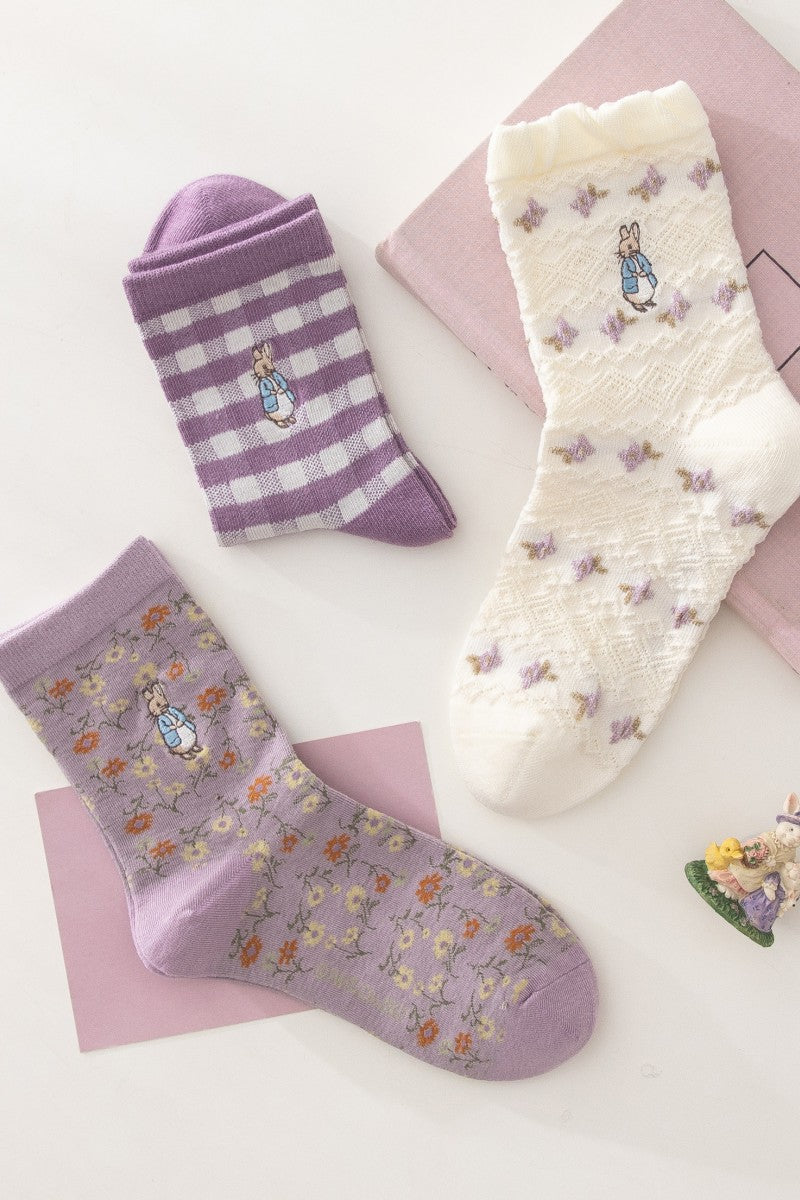 Peter Rabbit Sock Set (Purple)