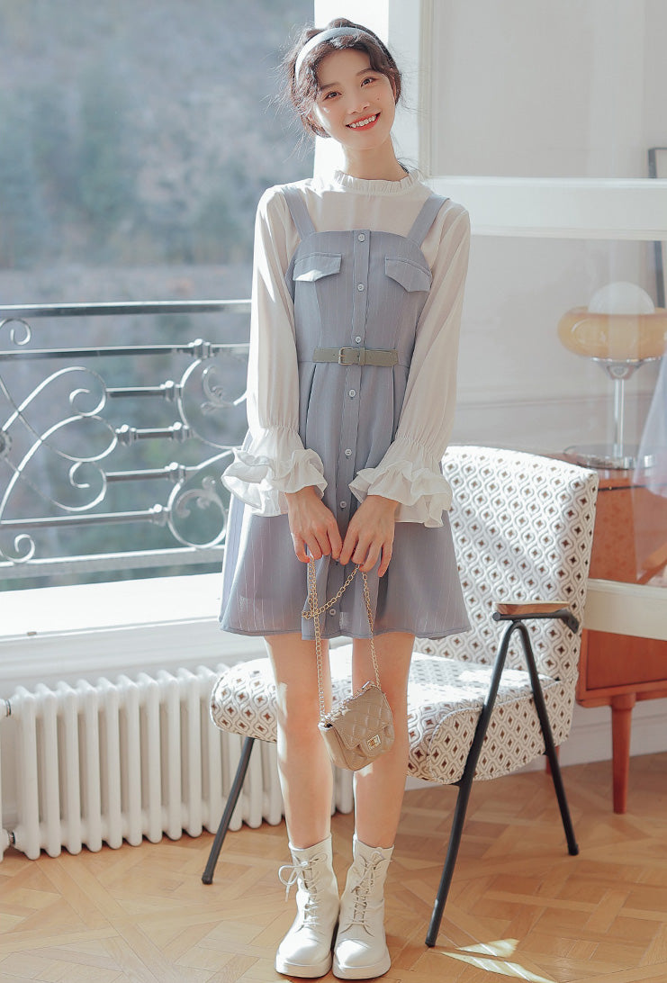 Button Up Stripe Mini Dress (3 Colors)