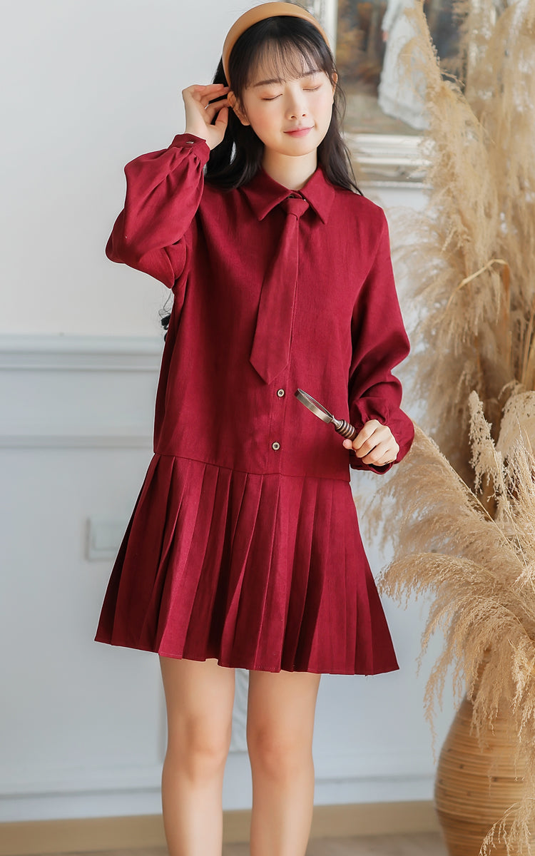 Prep School Vest & Dress Set (3 Colors)