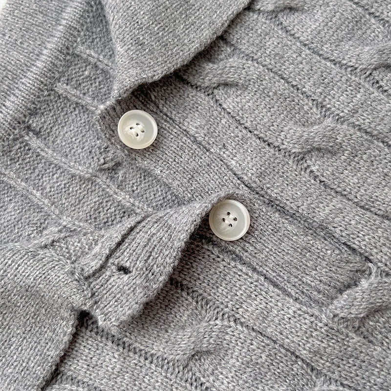 Cherry Polo Cable Knit Sweater (2 Colors)