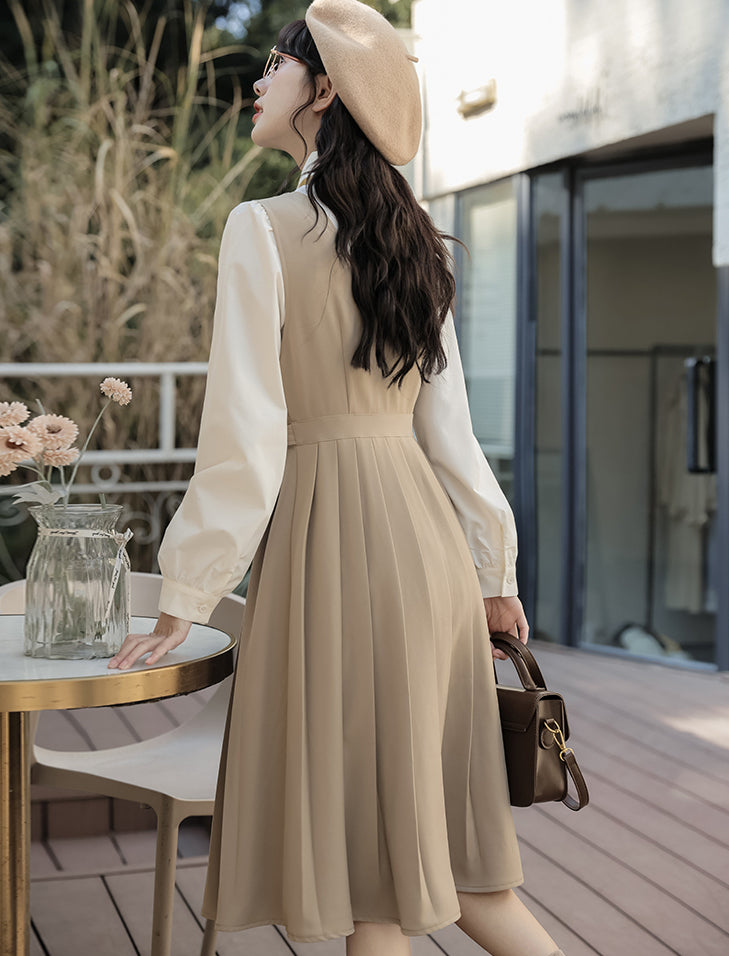 Journalist Midi Pinafore Set (2 Colors)