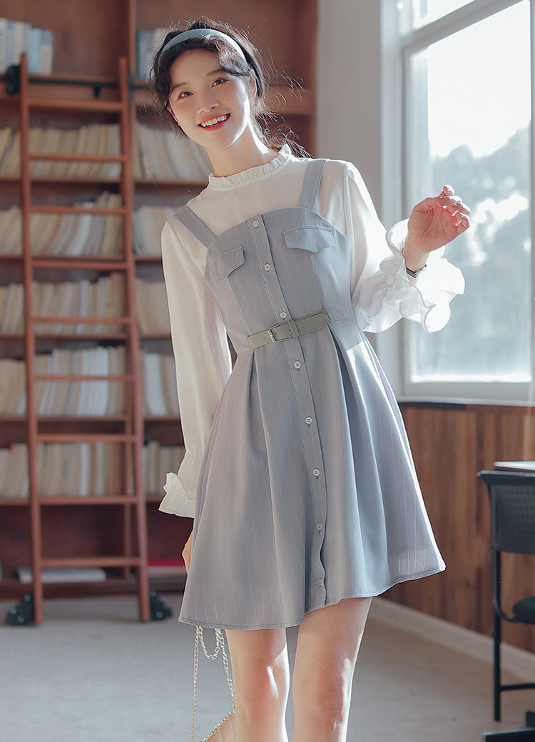 Button Up Stripe Mini Dress (3 Colors)