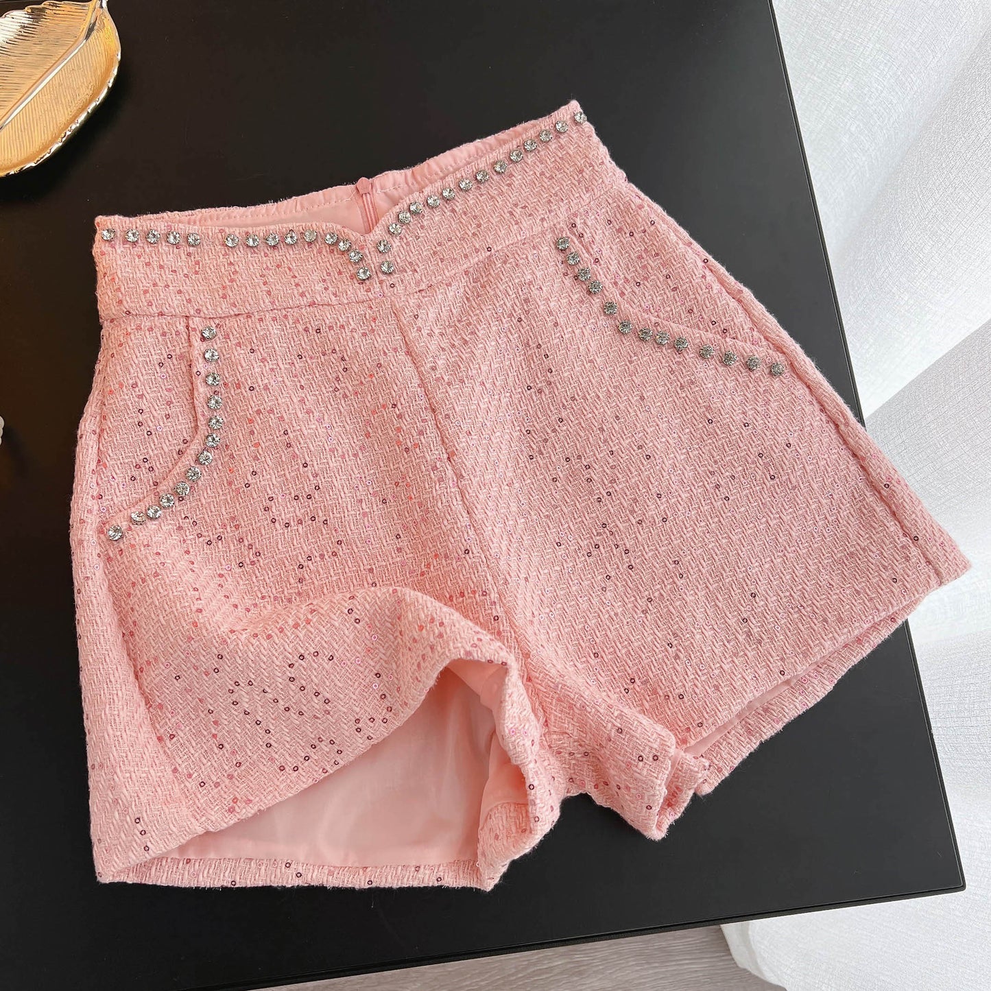 Diamante Tweed Shorts (3 Colors)