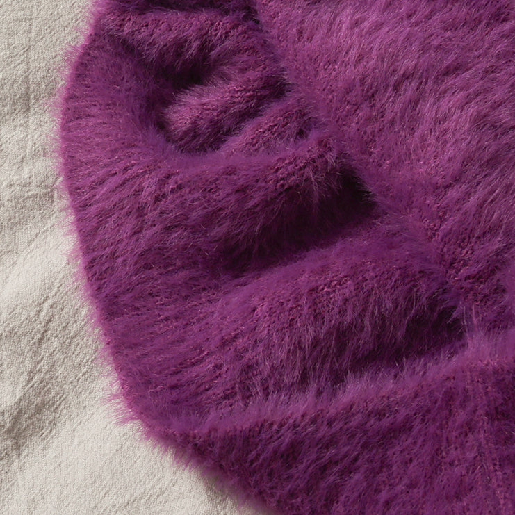 Fuzzy High Neck Sweater (6 Colors)