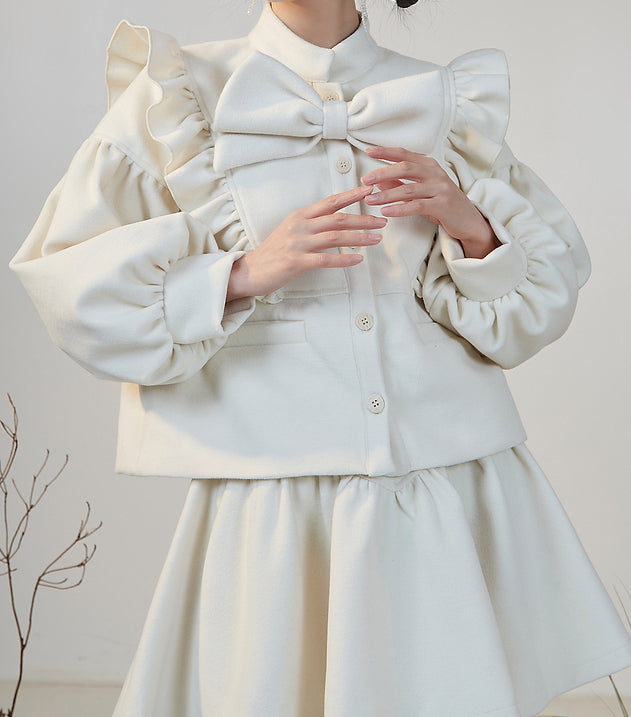 Snow Puff Jacket / Skirt (White)