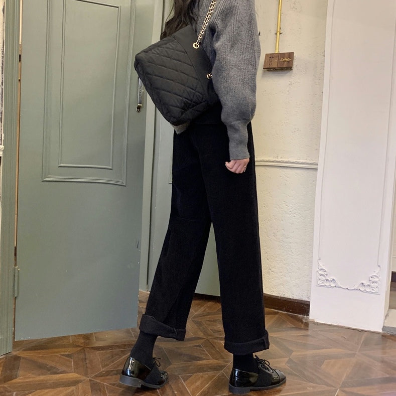 Pleated Corduroy Pants (4 Colors)