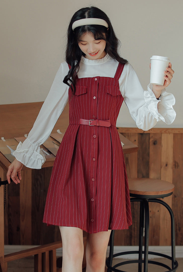 Button Up Stripe Mini Dress (3 Colors)