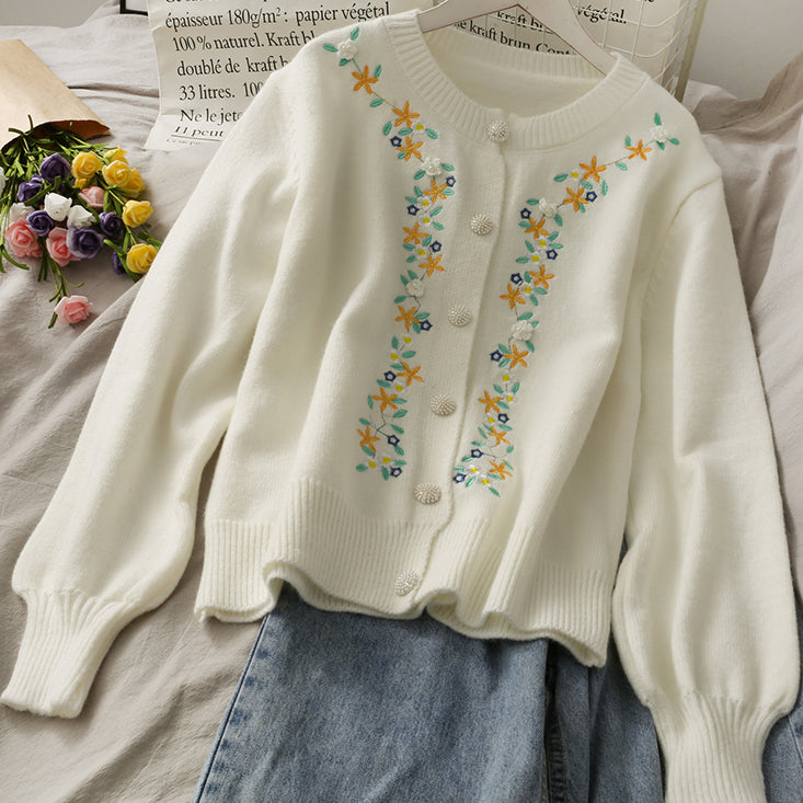 Floral Embroidered Cardigan (2 Colors)